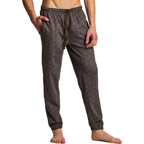 JOE BOXER Allover Smiley Face Mens Pajama Pants, Mens Lounge Pants with Pockets, French Terry Jogger Sweatpants for Men