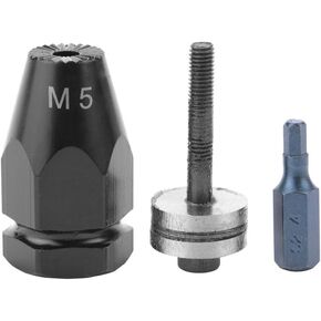 Pneumatic Pull Setter Air Rivets Nut Rivet Nut Head for Pneumatic Riveters with Rivet Gun(Hex Straight Handle M5)