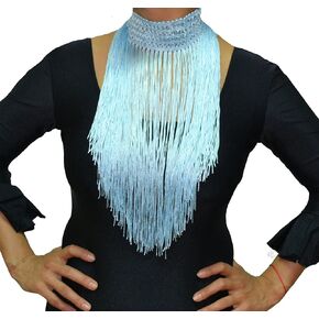 Flecos de Cuello para Danza Flamenco o sevillanas. Adorno de Cuello, algodón (Withe)