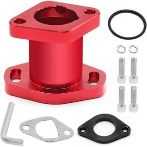 Go kart performance racing intake manifold VM22 red connector is for Predator 212cc coleman for Honda ct200u GX160 GX200 6.5HP OHV Chinese 196cc clone engines Mini Bike Go Kart
