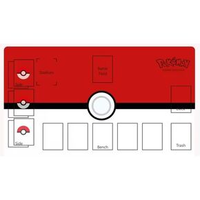 Playmat - Classic Pokeball Theme - Premium Collection - MTG Decks & More Compatible with Pokemon TCG
