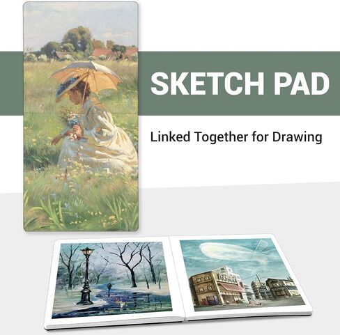Hardcover Sketch Book 8.3"x 8.3" Square Sketchbook 96 Sheets/192 Pages Thick Sketch Pad 120GSM Art Paper for Kids Adults Beginners Artists in Saudi Arabia