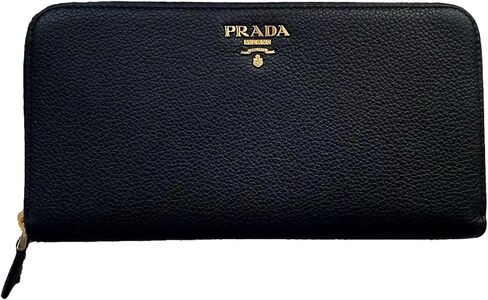 محفظة برادا طويلة من الجلد الأسود 1ML506 نيرو بسحاب حولها in Kuwait