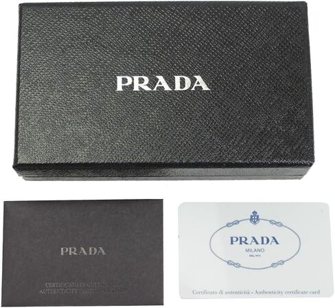 محفظة برادا طويلة من الجلد الأسود 1ML506 نيرو بسحاب حولها in Kuwait