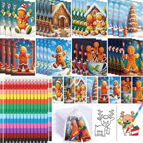 Blosssound 112 Pcs Halloween Coloring Book Bulk for Kids Include 28 Halloween Party Favors Books with 28 Crayons with 28 Bookmarks 28 Goody Bag Suitable for Classroom Activity Supply in Saudi Arabia