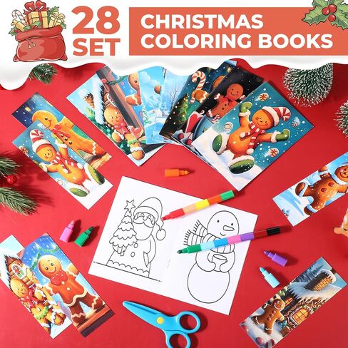 Blosssound 112 Pcs Halloween Coloring Book Bulk for Kids Include 28 Halloween Party Favors Books with 28 Crayons with 28 Bookmarks 28 Goody Bag Suitable for Classroom Activity Supply in Saudi Arabia