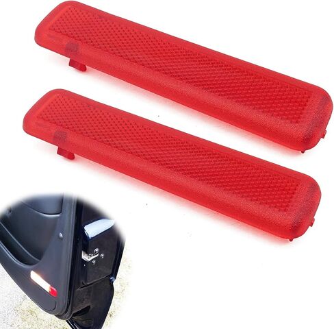 لوحة عاكسة حمراء لجانب الراكب الأيمن والخلفي الأيسر لباب السائق (عبوة من 2) عاكس لوحة الباب الداخلي مناسب لسيارة شيفروليه جي إم سي يستبدل الجزء # 15183155، 15183156 in Kuwait