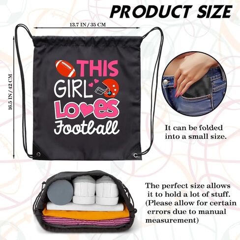 هذه الفتاة تحب كرة القدم حقيبة ظهر برباط للنساء والابنة، حقيبة رياضية مقاومة للماء لمحبي كرة القدم لمحبي كرة القدم، هدايا عيد الميلاد المضحكة لصالة الألعاب الرياضية من أجلها in Kuwait