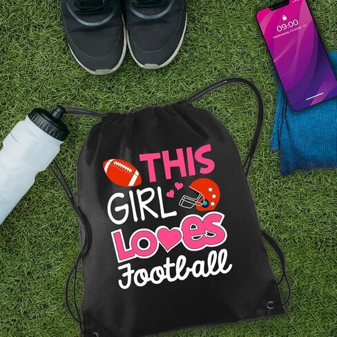 هذه الفتاة تحب كرة القدم حقيبة ظهر برباط للنساء والابنة، حقيبة رياضية مقاومة للماء لمحبي كرة القدم لمحبي كرة القدم، هدايا عيد الميلاد المضحكة لصالة الألعاب الرياضية من أجلها in Kuwait