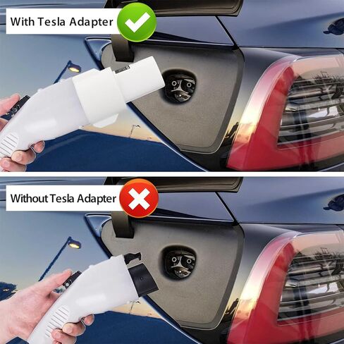 J1772 Charging Adapter for Tesla Model 3 Y S X [Safety Certified] 80A/240 VAC, Easy and Fast Charging, with Portable Storage Pouch (Black) in Saudi Arabia