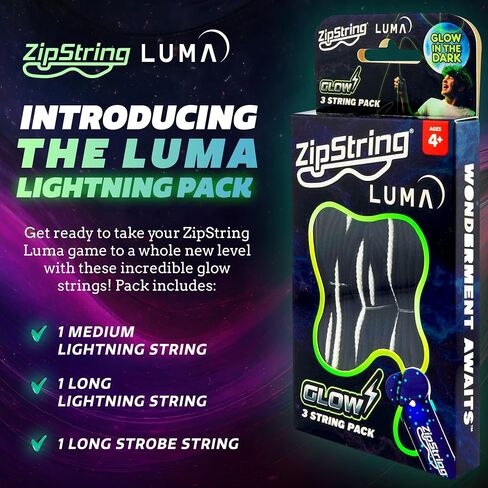 خيوط بديلة من Lightning Luma للعبة قاذفة الحبال، عبوة من 3 قطع - سلسلة فيدجيت متوهجة بالأشعة فوق البنفسجية في الظلام للأطفال والكبار - يتميز خزان القرش باستبدال سلسلة حلقة حبل لاسو in Saudi Arabia
