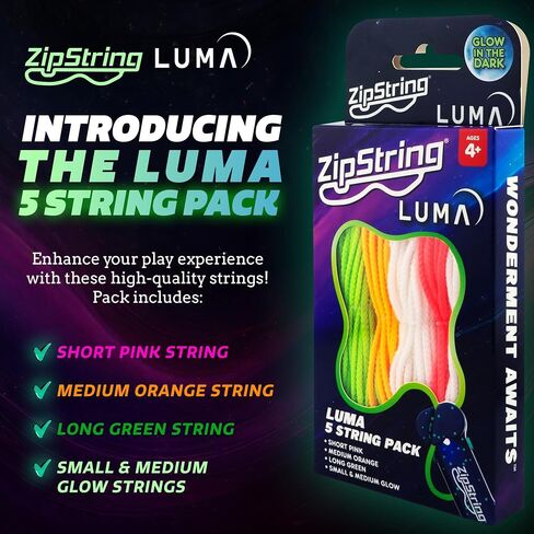 خيوط بديلة من Lightning Luma للعبة قاذفة الحبال، عبوة من 3 قطع - سلسلة فيدجيت متوهجة بالأشعة فوق البنفسجية في الظلام للأطفال والكبار - يتميز خزان القرش باستبدال سلسلة حلقة حبل لاسو in Saudi Arabia