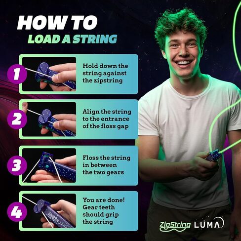 خيوط بديلة من Lightning Luma للعبة قاذفة الحبال، عبوة من 3 قطع - سلسلة فيدجيت متوهجة بالأشعة فوق البنفسجية في الظلام للأطفال والكبار - يتميز خزان القرش باستبدال سلسلة حلقة حبل لاسو in Saudi Arabia