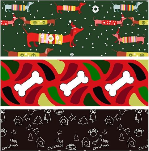 مجموعات ورق التغليف المطوية من K-Kraft (مطبوعات كلب عيد الميلاد و15 علامة عظمية) in Kuwait