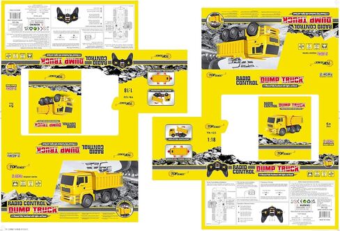 لعبة شاحنة قلابة تعمل بالتحكم عن بعد من توب ريس، ألعاب هدايا شاحنة قلابة RC لعمر 8،9،10،11 سنة وما فوق، 6 قنوات ألعاب بناء شاحنات قلابة للتحكم عن بعد للأولاد TR-122 in Kuwait