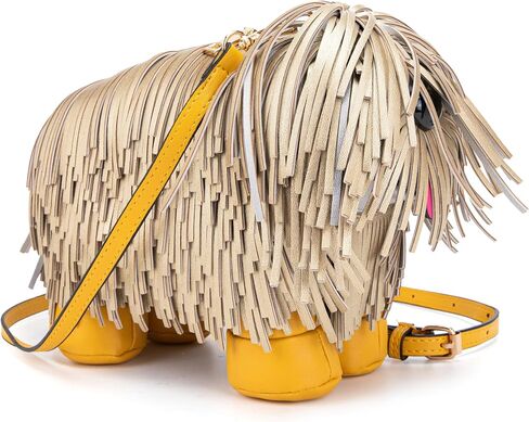 Women Luxury Designer Fringed Handbag Shoulder Bag for Women Cute Puppy Shape Evening Party bag in Saudi Arabia