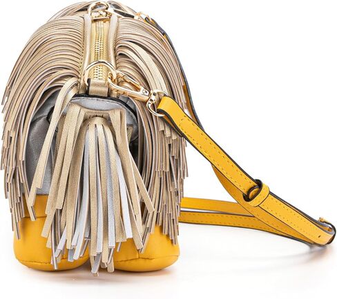 Women Luxury Designer Fringed Handbag Shoulder Bag for Women Cute Puppy Shape Evening Party bag in Saudi Arabia