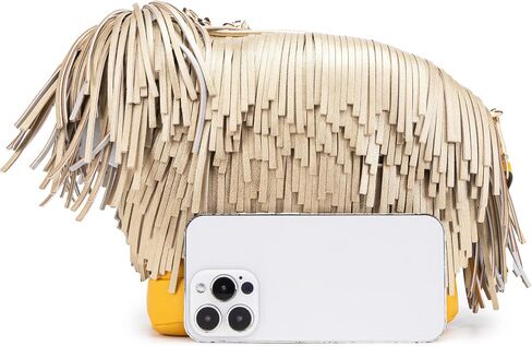 Women Luxury Designer Fringed Handbag Shoulder Bag for Women Cute Puppy Shape Evening Party bag in Saudi Arabia
