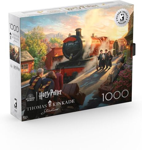 Ceaco - Silver Select - Thomas Kinkade - Hogwart's Express - 1000 Piece Jigsaw Puzzle for Adults Challenging Puzzle Perfect for Game Nights in Saudi Arabia