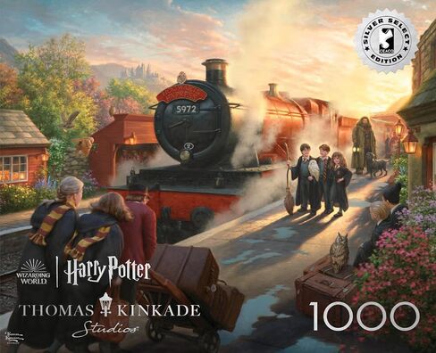 Ceaco - Silver Select - Thomas Kinkade - Hogwart's Express - 1000 Piece Jigsaw Puzzle for Adults Challenging Puzzle Perfect for Game Nights in Saudi Arabia