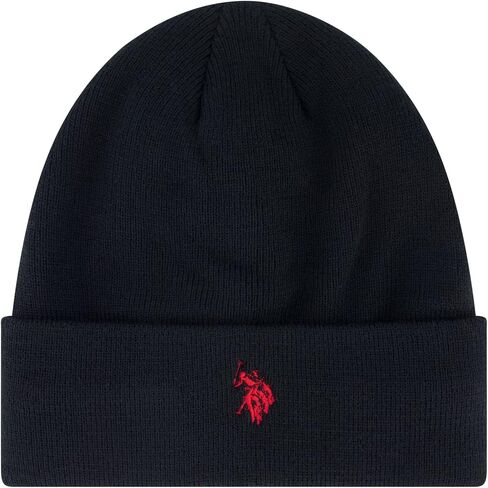 U.S. Polo Assn. Unisex-Adult Beanie Hat, Knit Winter Cap with Black Sherpa LiningBeanie Hat in Saudi Arabia