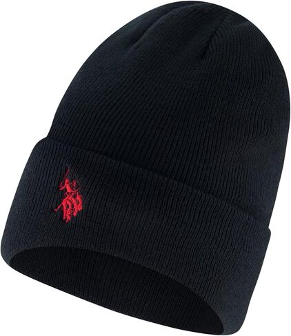 U.S. Polo Assn. Unisex-Adult Beanie Hat, Knit Winter Cap with Black Sherpa LiningBeanie Hat in Saudi Arabia