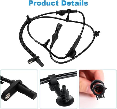 2 Pcs ABS Wheel Speed Sensors Compatible with Ford Edge 3.5L V6 2007 2008 2009 2010 2011 2012, Lincoln MKX V6 2007 to 2012, Front Left & Right abs Sensors, Replacement for 7T4Z2C205A, DT4Z2C204A in Saudi Arabia