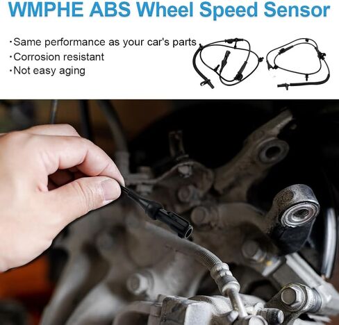 2 Pcs ABS Wheel Speed Sensors Compatible with Ford Edge 3.5L V6 2007 2008 2009 2010 2011 2012, Lincoln MKX V6 2007 to 2012, Front Left & Right abs Sensors, Replacement for 7T4Z2C205A, DT4Z2C204A in Saudi Arabia