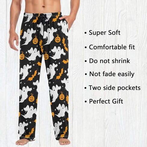 Fisyme Mens Pajama Pants Men's Pajama Bottoms Soft Sleep Lounge Pj Pants in Kuwait