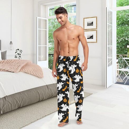 Fisyme Mens Pajama Pants Men's Pajama Bottoms Soft Sleep Lounge Pj Pants in Kuwait