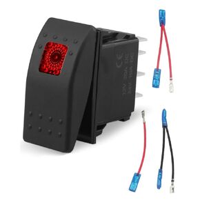 308-1062 Rocker Switch Kit Fit for Onan/Cummins RV Generator Remote Start Switch, with 5-Pin Wiring ON-OFF 12V 20A 24V 12A