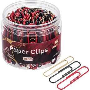 200pcs Large Paper Clips, 2 Inch Jumbo Paper Clip, Ceative Colored Paperclips for Paperwork Office School and Personal Use (Red)
