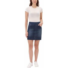 S.C. & CO. Women's Pull-On Denim Skort (Blue XX-Large)