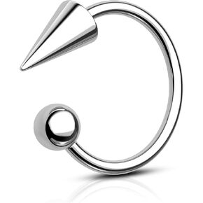 COCHARM G23 Titanium Lip Rings Surgical Steel Snake Bite Lip Jewelry 16g Spike Labret Rings 8mm 10mm 12mm Horseshoe Conch Hoop Earrings 16 Gauge Conch Piercing Jewelry