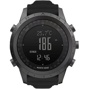 CakCity Military Tactical Watch for Men - Outdoor Sports Watch with Compass, Barometer, Altimeter, and Step Counter - Hiking Digital Wrist Watch