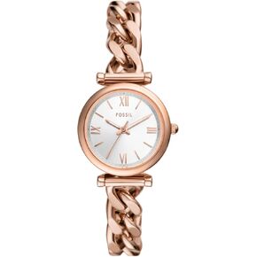 Fossil Women's Carlie Mini Quartz Stainless Steel Three-Hand Watch, Color: Rose Gold (Model: ES5330)