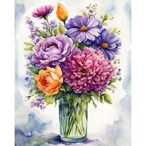 TUMOVO DIY Paint by Numbers for Adults, Beaded Beauties Paint by Numbers Kits with Paintbrushes and Acrylic Pigment, 16X20 Inch Flameless Canvas Wall Decor Oil Painting for Friends Family