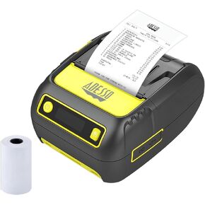 Adesso NuPrint 220B Portable Bluetooth Thermal Printer - 2" (58mm) Width, High-Speed Printing Up to 90mm/s, USB Compatible, Includes Thermal Paper and Power Cable