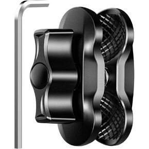 BRCOVAN Anti-Theft Double Socket Arm, Aluminum Alloy Short Arm, Overall Length 2.5'', Compatible with RAM Mounts B Size 1'' Ball Components & Bike Motorcycle Phone Mount Holder with 1'' Ball Adapter