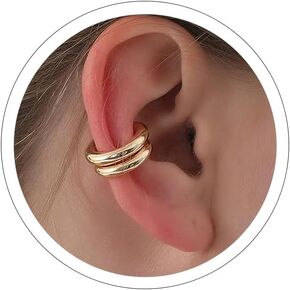 Silver Ear Cuffs Non Piercing Gold Ear Cuffs for Women Non Piercings Hypoallergenic Fake Ear Piercings Sparkle Clip On Earrings Bling Cartilage Earrings Ear Cuff Earrings for Women Dainty Earrings