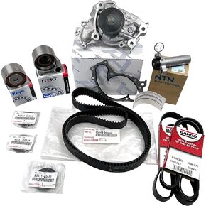 GENUINE and OEM TIMING BELT KIT with Water Pump, Idler Pulley, Tensioner, Seals, | Compatible with Camry Sienna RX300 ES300 Avalon Solara 3.0L V6