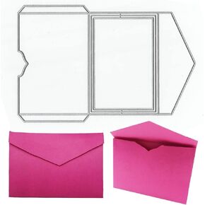 Envelope Metal Die Cuts, Envelope Cutting Dies Metal Template Molds, Envelope Die Cuts for DIY Photo Album Paper Embossing Card Making Decoration4.65 L x 3.19" W