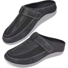V.Step Orthopedic Slippers for Men Women, Orthopedic Shoes Orthotic Slippers with Arch Support Clogs for Plantar Fasciitis Shoes Slip On Black