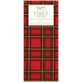 Caspari Royal Plaid Tissue Paper - 8 Sheets Included