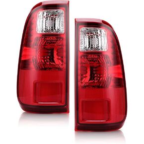 OKLPF Rear Brake Tail Light Compatible With 2008-2016 Ford F250 F350 F-250 F-350 F450 F550 Super Duty,Replace BC3Z13405A BC3Z13404A,Replacement Red Taillight Assembly,Driver and Passenger Side