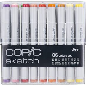 COPIC Manga Illustration Copc Sketch Pieces, 24 Colors, no