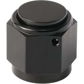3AN Female Flare Cap Port Plug Block Off Fitting Nut Adapter Aluminum Black 2PCS