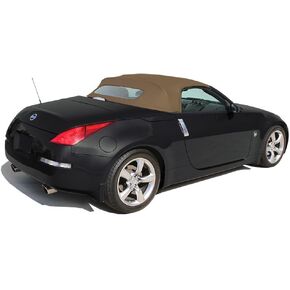 Sierra Auto Tops Nissan 350Z 2004-2009 Convertible Soft Top Replacement, w/Heated Glass Window, Twill Grain Apex Vinyl, Black