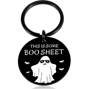Raddimelo Boo Basket Stuffers for Women, Halloween Gifts for Women Men, Spooky Gifts Halloween Keychain, Halloween Party Favors, Birthday Christmas Gifts, Spooky Halloween Gifts for Adult