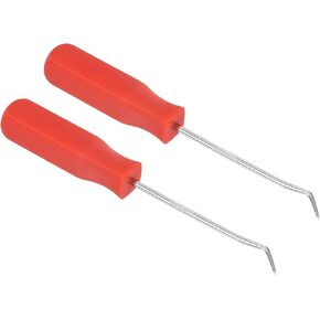 PATIKIL O-Ring 45 Degree Picks 142mm, 2 Pcs Oil Seal Gasket Precision Screwdriver Puller Remover Removal Tool, Red